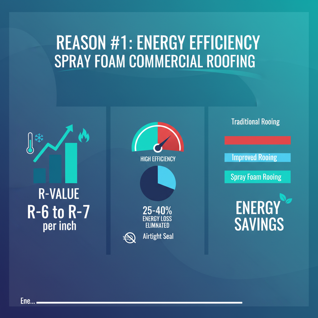 Energy efficiency benefits of spray foam commercial roofing